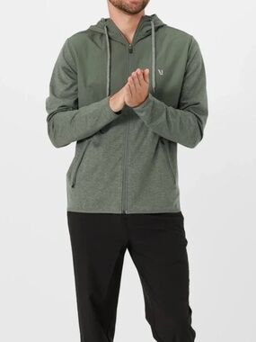 Vuori Sunday Element Jacket Men’s Small Heather Green Outdoor Activewear